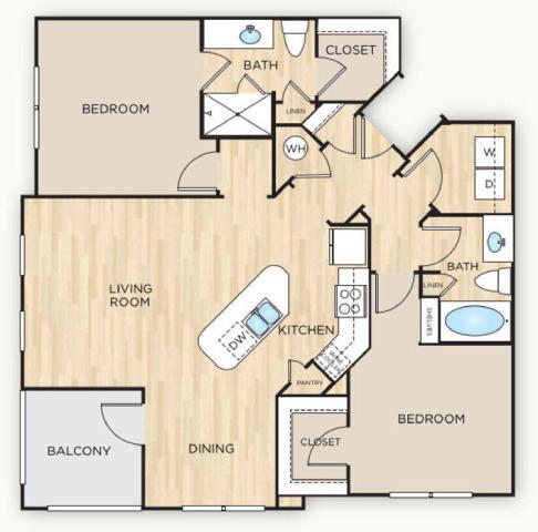 The Hepburn (2x2) 190 floor plan